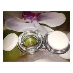 Баночка  прозрачная 15мл с белой крышкой фигурная