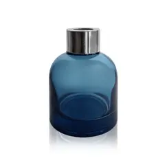 Флакон для диффузора 100 мл синий с серебрянной крышкой