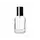 Парфюмерный флакон прозрачный 35 мл под завальцовку и самозащелку графитовый