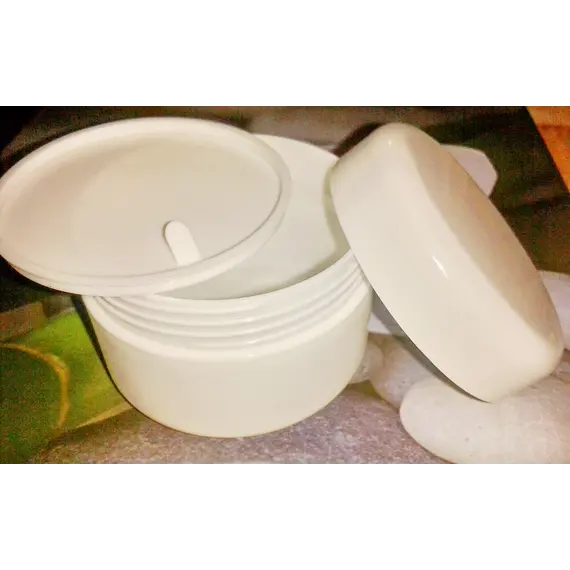 Баночка термос белая под косметику  100мл