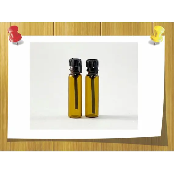 Пробник стеклянный из коричневого стекла 1 мл