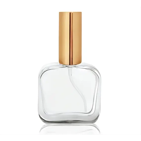 Флакон скляний прозорий 20 мл для парфумів з міні-розпилювачем золотий 13/415 мм, Колір флакона: Золотий