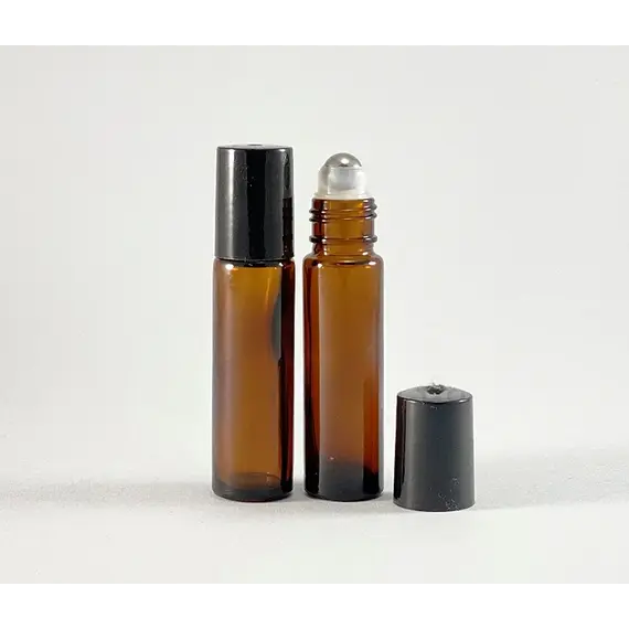 Флакон стеклянный для духов и косметических средств коричневого цвета 10 мл