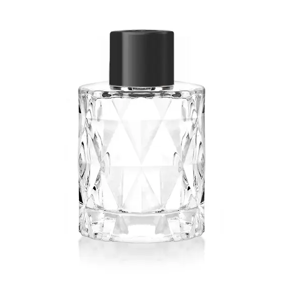 Флакон для аромадиффузора 50 мл с чёрной крышкой