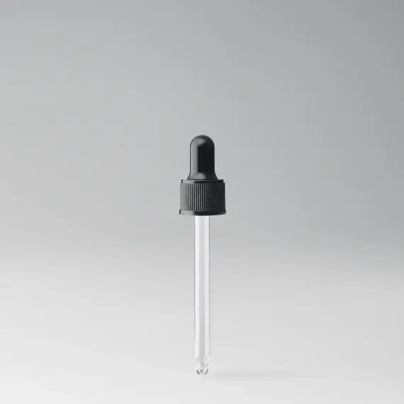 Black plastic screw-top cap with pipette without tamper-evident seal, 50 ml
