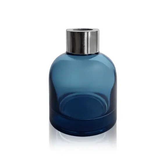 Флакон для диффузора 100 мл синий с серебрянной крышкой